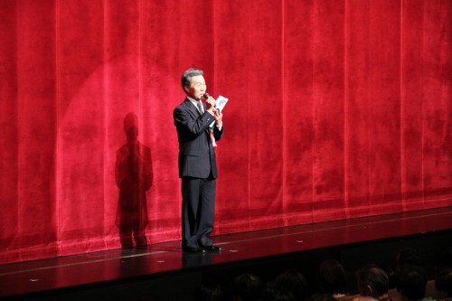 主催者挨拶 前田 武 当会会長（写真：自衛隊奈良地本）